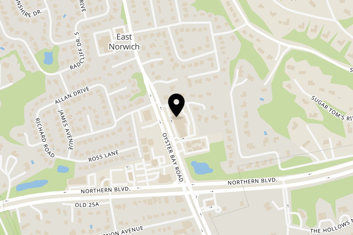 Map showing the location of East Norwich Bagels on 1011 Oyster Bay Rd in East Norwich